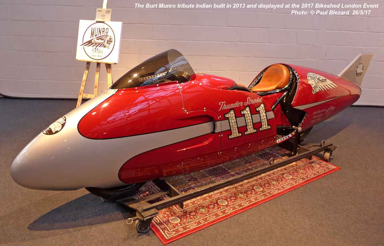 Burt Munro tribute machine, built around a modern Indian